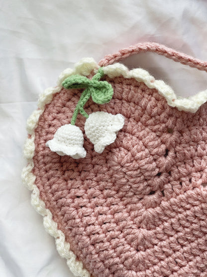 Flower Garden Heart Lace Crochet Bag *Preorder*
