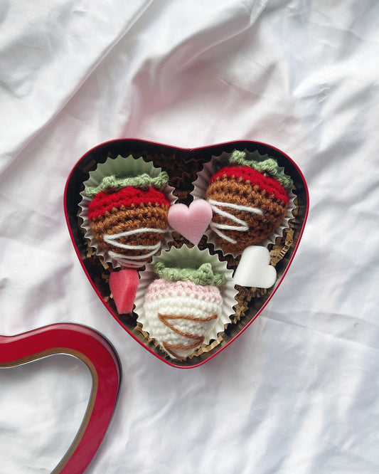 Crochet Chocolate Covered Strawberries