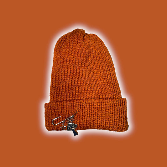 Burnt Orange Knit Beanie
