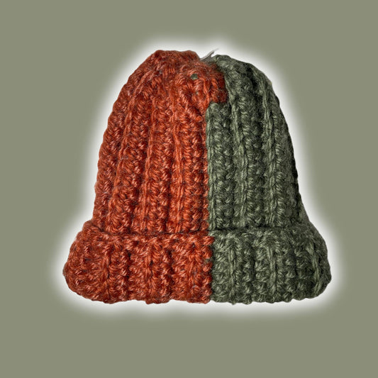 Crochet Split Tone Chunky Wool Beanie